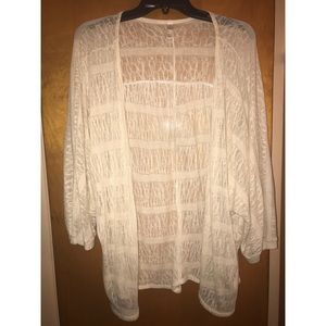 Beige thin netted kimono/ cover up